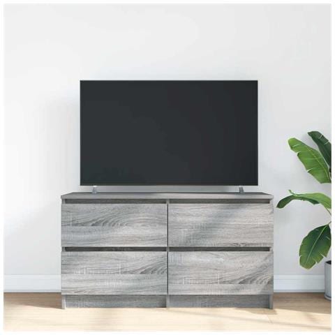Mobile Tv Grigio Sonoma 100x35x54 Cm In Legno Multistrato - Foto 3