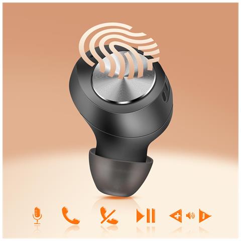 Cuffie Bluetooth Con Microfono Integrato, Nero - Foto 2