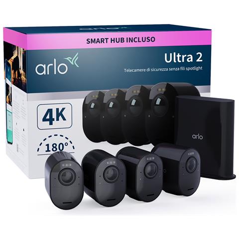 Ultra 2 Telecamera di Sorveglianza esterno, set da 4 nero - Foto 2