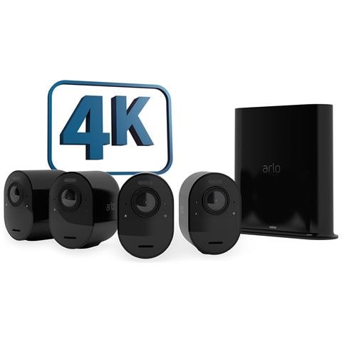 Ultra 2 Telecamera di Sorveglianza esterno, set da 4 nero - Foto 1