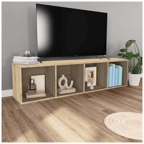 Libreria /mobile Tv Rovere Sonoma 36x30x143 Cm Legno Multistrato - Foto 2