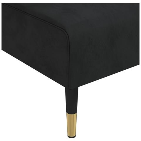 Divano Letto a L Nero 271x140x70 cm in Velluto - Foto 9