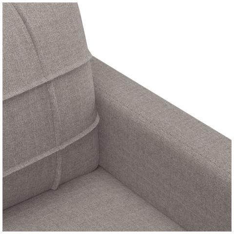 Set Divani 4 pz con Cuscini Tortora in Tessuto - Foto 9