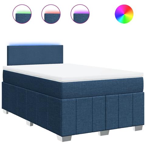 Giroletto a Molle con Materasso Blu 120x190 cm in Tessuto - Foto 1
