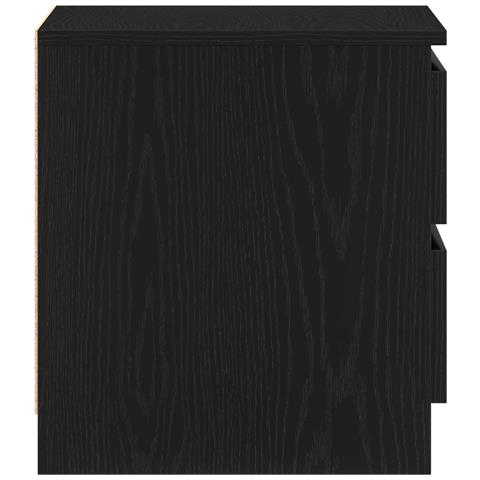 2 Comodini Neri in Rovere 50x40x43,5 cm in Legno Ingenerizzato - Foto 9