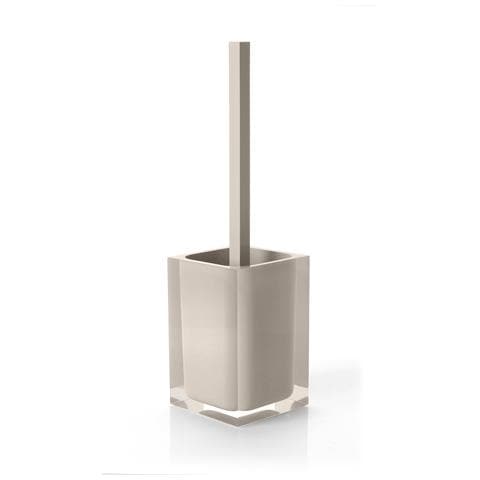 Scopino Wc D'appoggio Con Ciuffo In Setole Linea Rainbow Ra33 Tortora Chiaro - Foto 1
