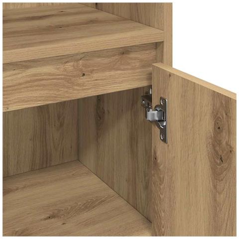 Set di Mobili per Bagno con porta 3 pcs Rovere artigianale - Foto 9