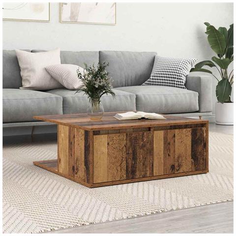 Tavolino da salotto with Drawer Legno antico 80 x 80 x 31 cm - Foto 2