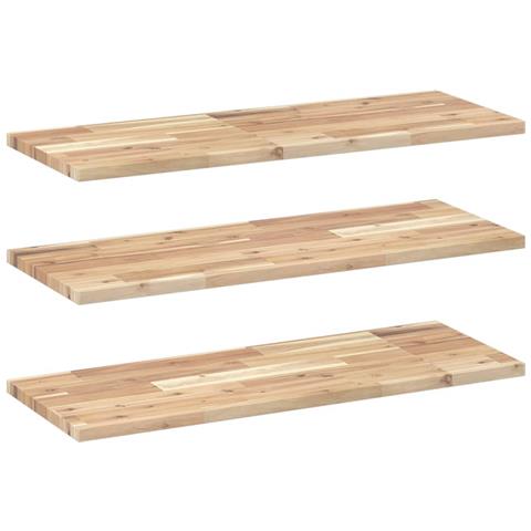 Mensole da Parete 3 pz 80x30x2 cm Legno Acacia Non Trattato - Foto 1
