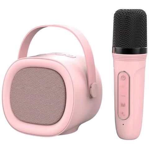 Altoparlante Karaoke Portatile Bluetooth 5.3 Con Microfono Wireless, Audio Hifi, Karaoke Per Due Pink - Foto 1