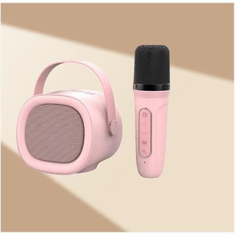 Altoparlante Karaoke Portatile Bluetooth 5.3 Con Microfono Wireless, Audio Hifi, Karaoke Per Due Pink - Foto 3