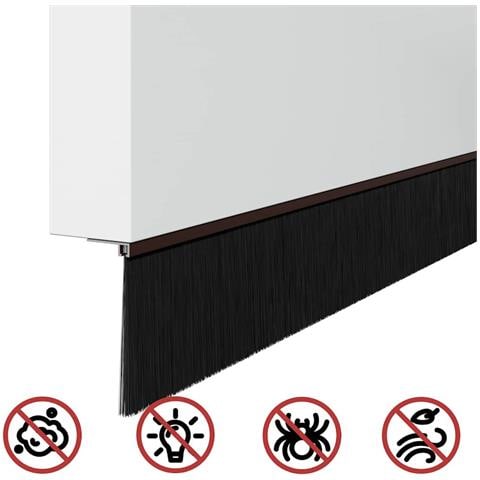 Spazzole per porte autoadesive 6 pcs Marrone 100 cm - Foto 9
