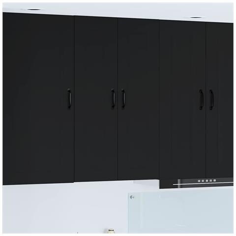 Pensile cucina Nero 60 x 31 x 100 cm Legno multistrato - Foto 2