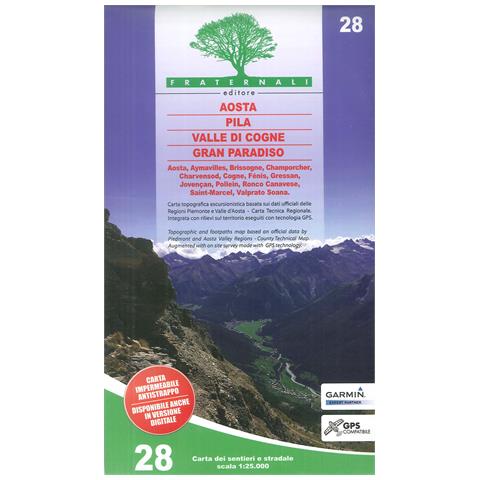 Carta n. 28. Aosta, Pila, Valle di Cogne, Gran Paradiso 1:25.000 - Foto 1