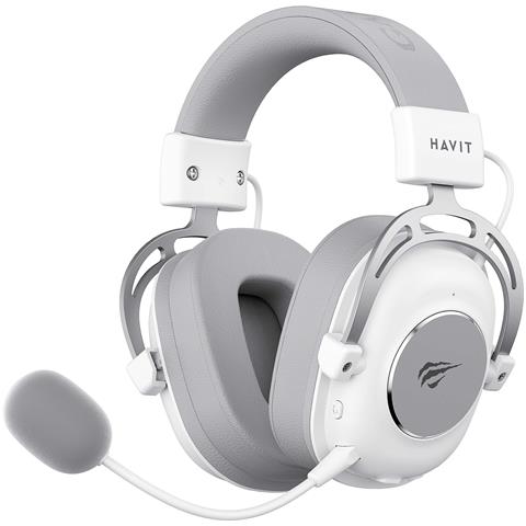 H2002YG (White and grey) Cuffie Con cavo e senza cavo A Padiglione Gaming Bluetooth Grigio, Bianco - Foto 2