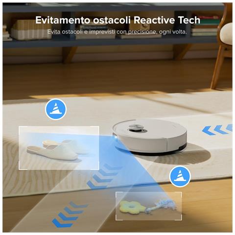Q10 S5+ Robot Aspirapolvere con Stazione, 10.000Pa, Panno Sollevabile, Pulizia VibraRise 2.0, Anti-groviglio, Evitamento degli Ostacoli, Strategie dei Tappeti, APP, Bianco - Foto 8