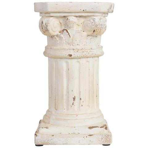 Colonna Decorativa In Magnesio Bianco 25x25x45h Cm - Foto 2