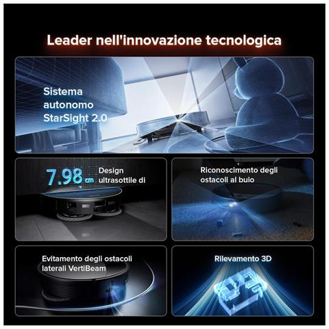 Saros 10R Robot Aspirapolvere, 7,98 cm, Antigroviglio, Telaio AdaptiLift, Rimozione Automatica dei Moci, Pulizia degli Angoli e dei Bordi, Stazione Multifunzionale 4.0 - Foto 8
