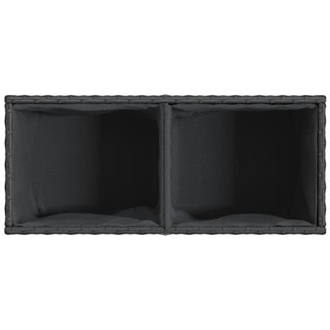 Fioriere da Giardino con 2 Vasi Nere 72x30x32 cm in Polyrattan - Foto 9