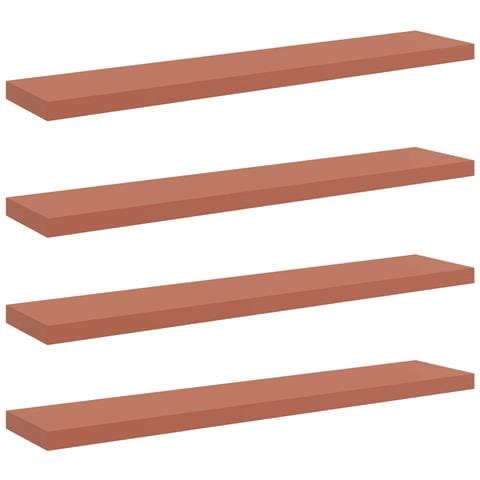Scaffale da parete 4 pcs Rosso 120 x 23,5 x 4 cm - Foto 1