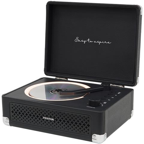 Lettore Cd Portatile Boogie Con Bluetooth, Radio Fm E Aux, Altoparlante 6w (2x3w), Compatibile Cd /mp3/wma, Batteria Ricaricabile 3000 Mah, Uscita Cuffie, Design A Valigetta, Colore Nero - Foto 2