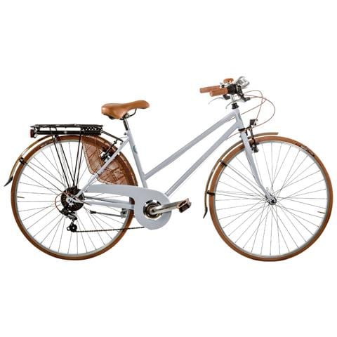 Bici Misura 28 City Bike Vintage Linea Sport Peugeot Bicicletta Da Donna Con Cambio 6v Completa Di Accessori Luci A Led - 44 Grigio Taurus - Foto 1
