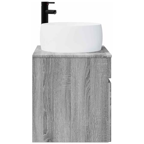 Mobile lavabo da parete Sonoma grigio 49 x 44,5 x 66 cm - Foto 2