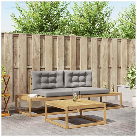 Set di divani da esterno Bianco 79 x 79 x 37 cm Poliestere - Foto 2