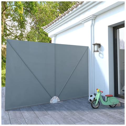 Tenda Laterale per Terrazza Pieghevole Grigio 300x200 cm - Foto 2