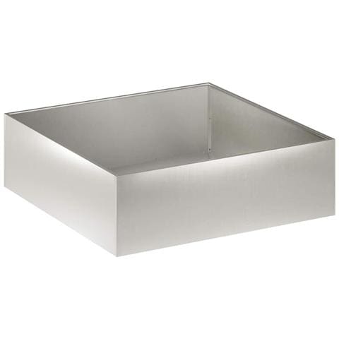 Vaso da giardino Argento 100 x 100 x 30 cm Acciaio Inox - Foto 1