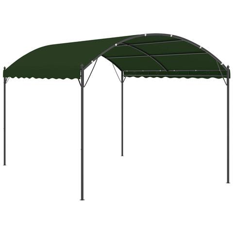 Gazebo 4 x 3 x 2,6 m Verde Poliestere e Acciaio - Foto 1