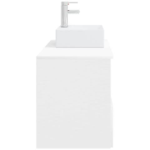Set di mobili per il bagno 2 pz Bianco Lucido - Foto 2