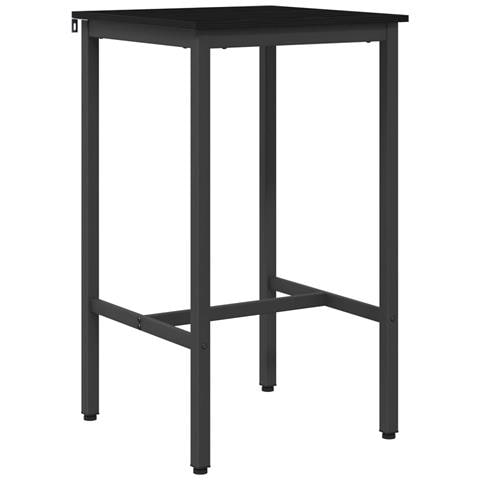 Tavolo da bar 52 x 52 x 110 cm Legno ingegnerizzato Rovere Nero - Foto 1
