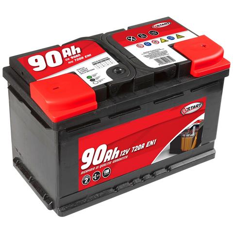 Batteria Auto 90ah 12v 720a Polo Positivo Destro Cassetta L4 - Foto 2