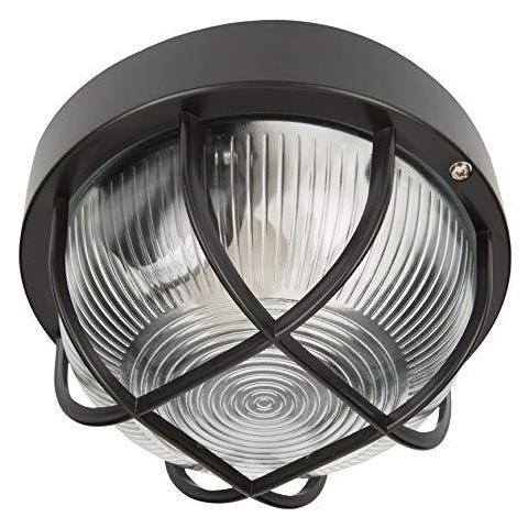 Be100z Paratia Luce Esterna Plastica E Vetro E27 Fitting Ip44 60 W Nero - Foto 1