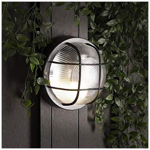 Be100z Paratia Luce Esterna Plastica E Vetro E27 Fitting Ip44 60 W Nero - Foto 4