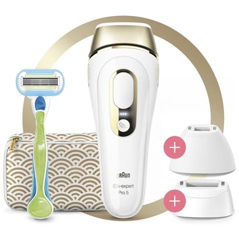 Braun Epilatore Silk Expert Pro 5 Pl5137 Wet Dry Colore Oro Bianco Eprice