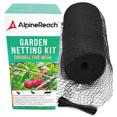 Garden Rete Kit 2m X 20m Gift Box - Nero Intrecciato Maglia Piante Protect Frutta Fiori Alberi - Specchio Scherma Netto Durevole Con Zip Ties - Heavy Duty Belle Copertina Arresta Uccelli Deer Animali. . . - Foto 1