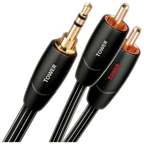 1m Tower 3.5mm - 2xRCA, 1m, 3.5mm, 2 x RCA - Foto 1