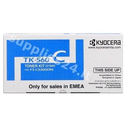 TK-560C Toner-Kit Cyan, 10000 Pagine, Laser, FS-C5300DN, 30,6 x 6,8 x 9,25 mm (006R03224)  - Foto 1