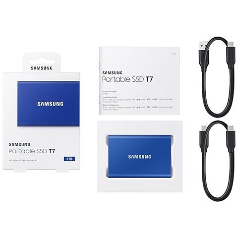 SSD Portatile 500 GB Serie T7 Interfaccia Usb 3.2 Blu - Foto 4