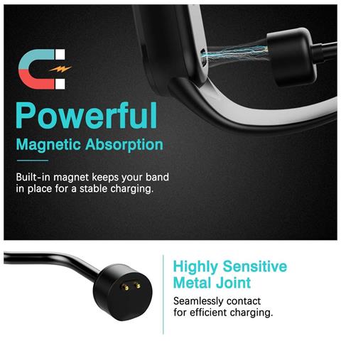 Caricatore Usb Magnetico Per Xiaomi Mi Band 5 - Foto 15