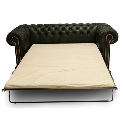 Divano Chesterfield Letto Chesterfield First Class - 3 Posti - Cloudy Verde - Pelle - Foto 1