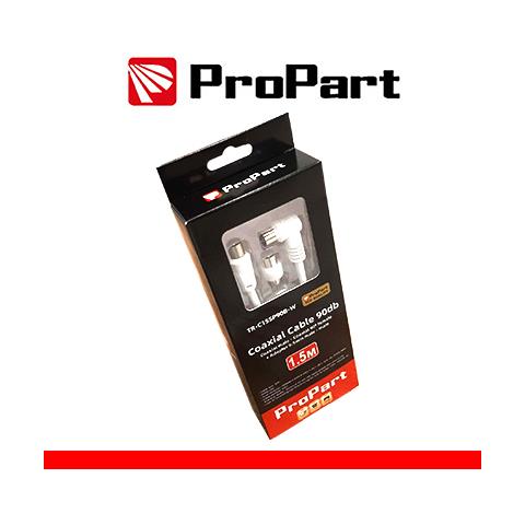 Cavo Antenna Tv Iec 90db 1.5m Sp-pr90 Bia+adattat Blister - Foto 1