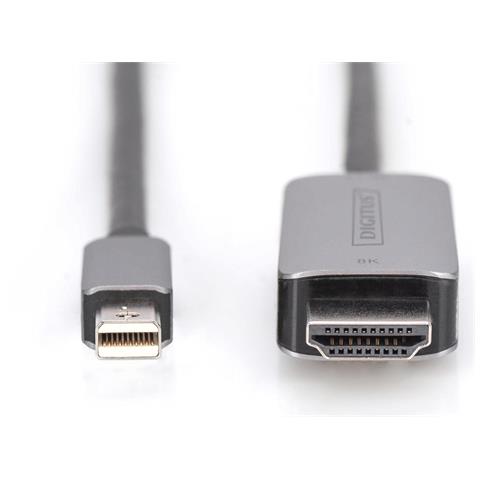 Digitus Cavo Adattatore Mini Displayport 8k, Mini Dp - Hdmi Tipo A Mt 1 - Foto 2