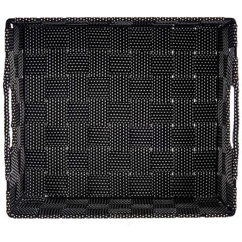 Cestino Intrecciato Nero Stoffa (23 X 8 X 27 Cm) - Foto 2