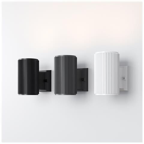 Lampada Da Parete Moderna Da Esterno Metallo Nero Luce1e27 60w Ip54 - Foto 2