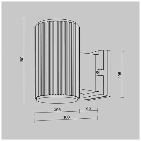 Lampada Da Parete Moderna Da Esterno Metallo Nero Luce1e27 60w Ip54 - Foto 3