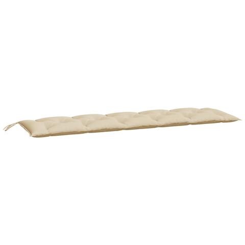 Cuscini Panca Da Giardino 2pz Beige 180x50x7 Cm Tessuto Oxford - Foto 3