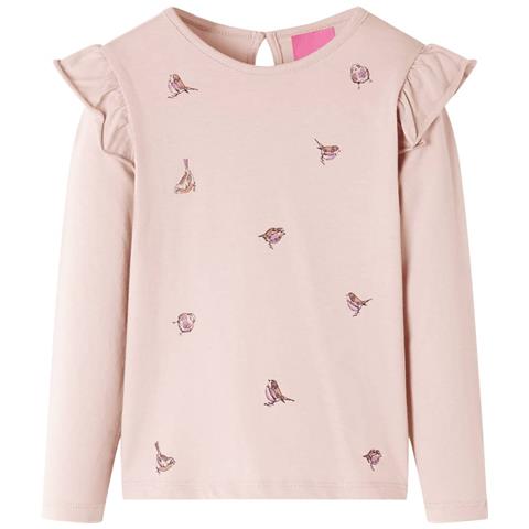 Maglietta Da Bambina A Maniche Lunghe Rosa 116 - Foto 1